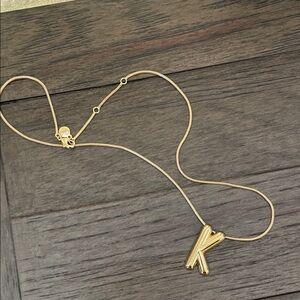 BaubleBar Bubble Initial Necklace K - Gold